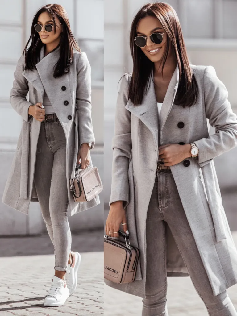 Casual Winter Lightweight Bandage Coat