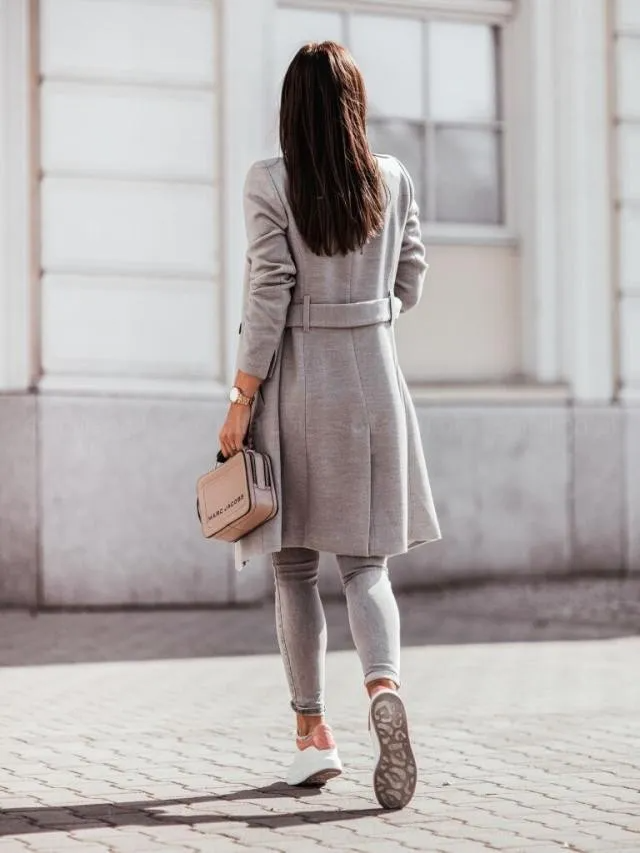 Casual Winter Lightweight Bandage Coat