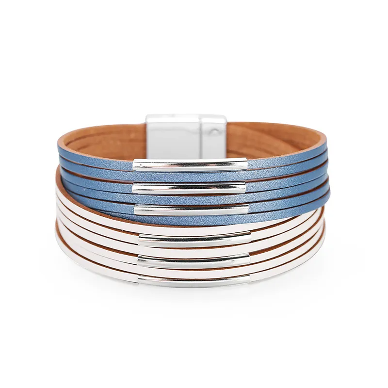 Two Tone Multilayer Magnetic Bracelets