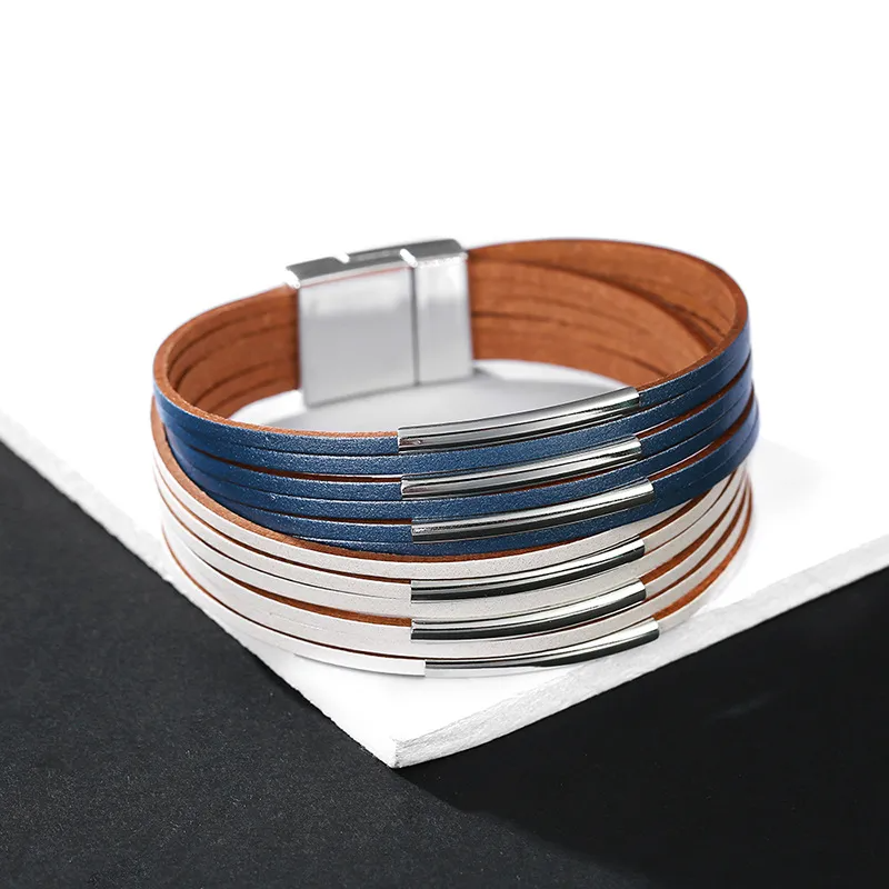 Two Tone Multilayer Magnetic Bracelets