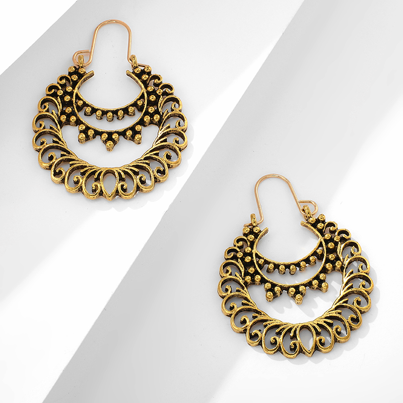 Bohemian Hollow Hoop Earrings