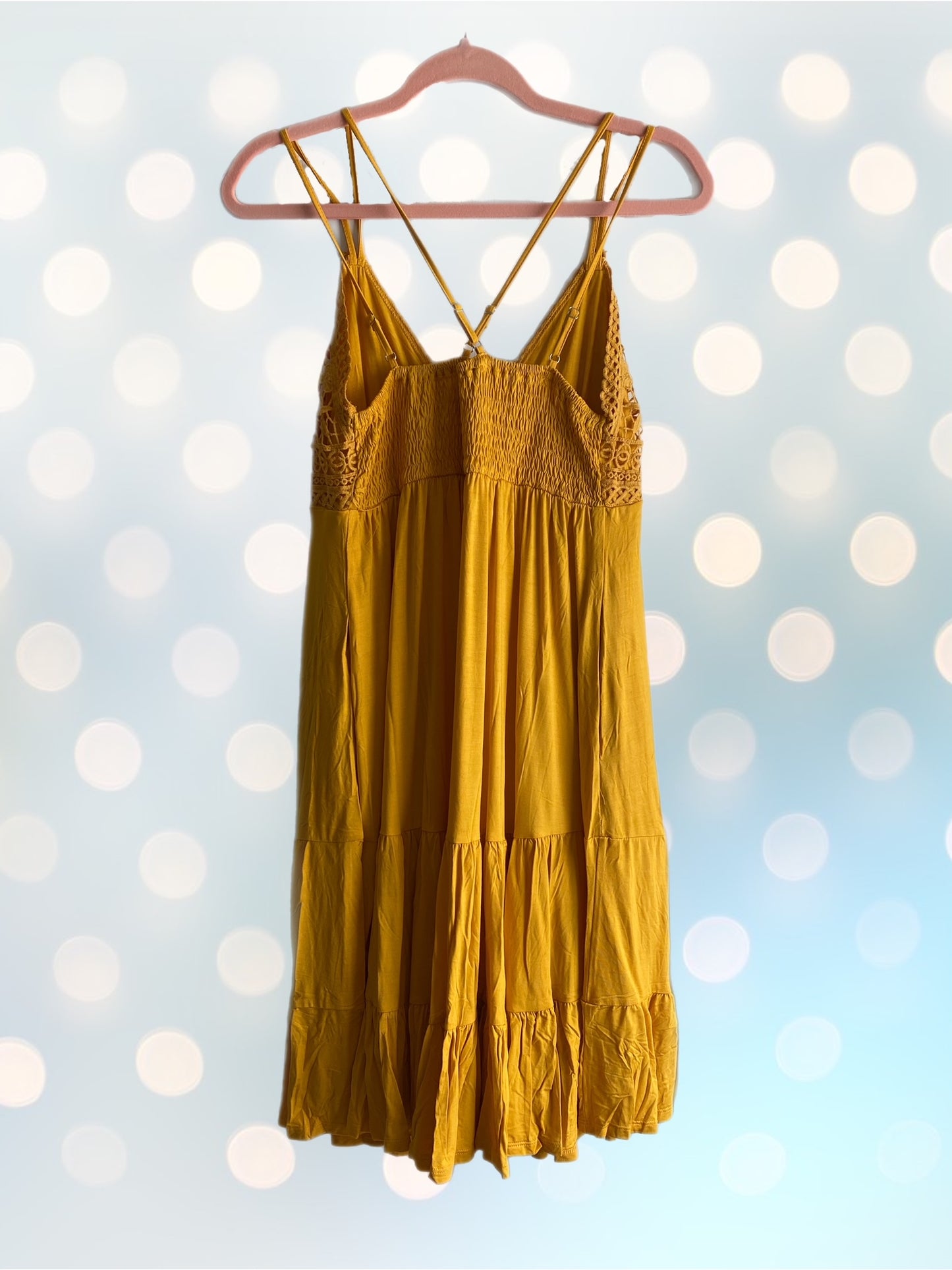 Cross Shoulder Crochet Sundress