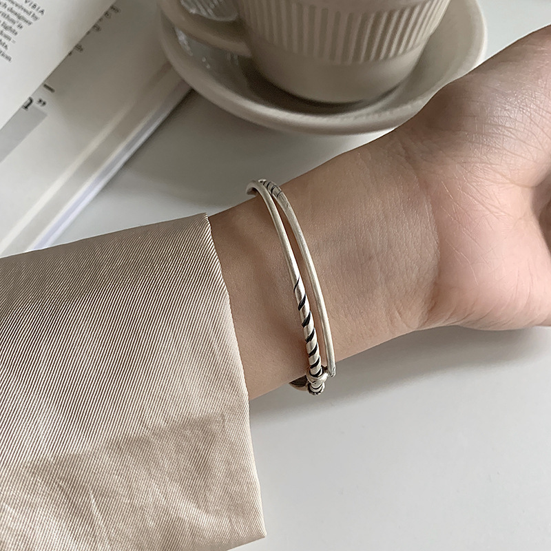 Feather Shaped Bangle Bracelet