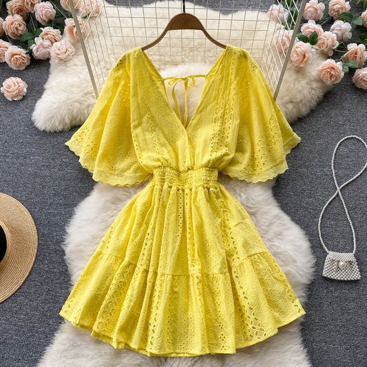 S/M Yellow Swimsuit Coverup Dress