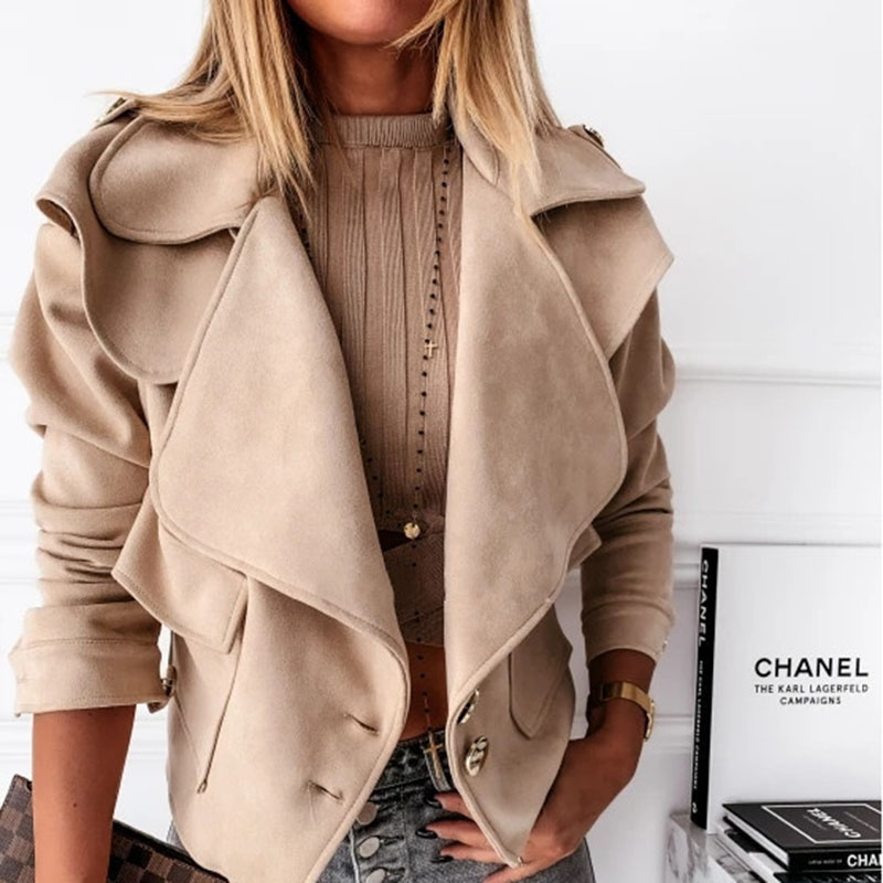Faux Suede Light Weight Jacket