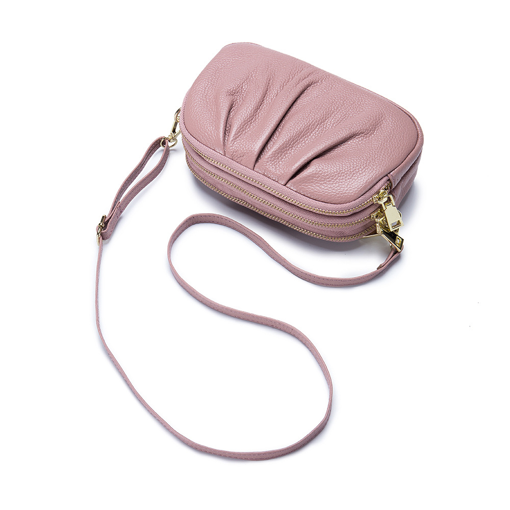Solid Color Leather Mini Bag