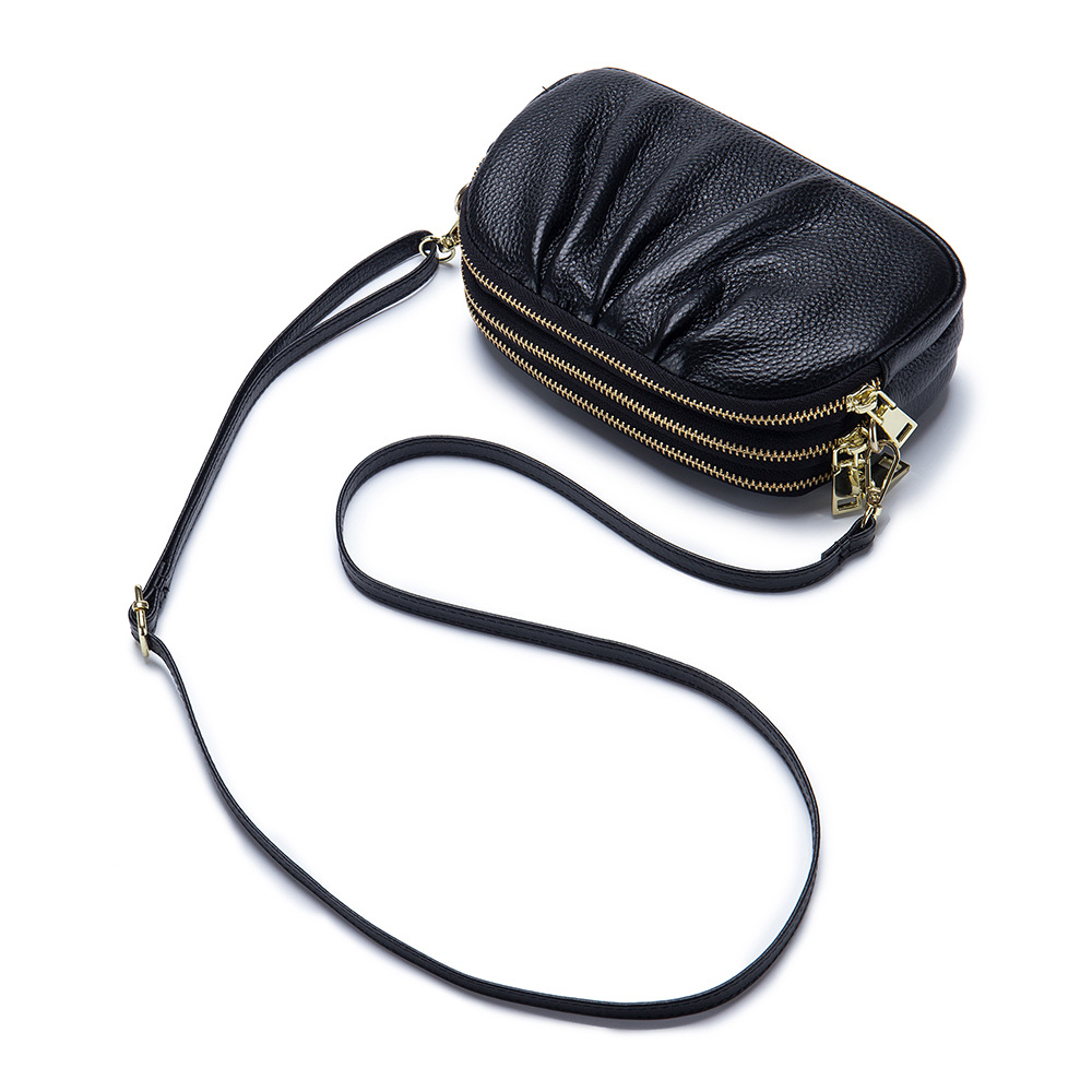 Solid Color Leather Mini Bag