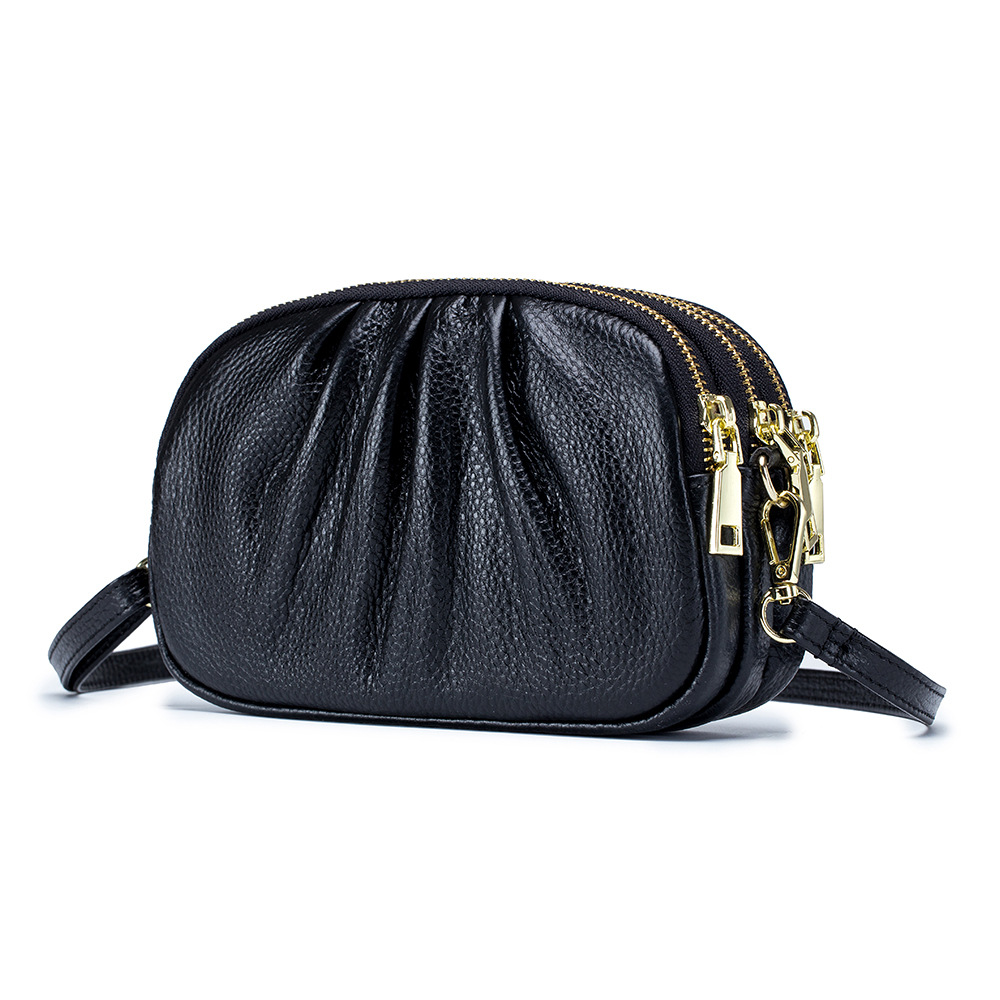 Solid Color Leather Mini Bag