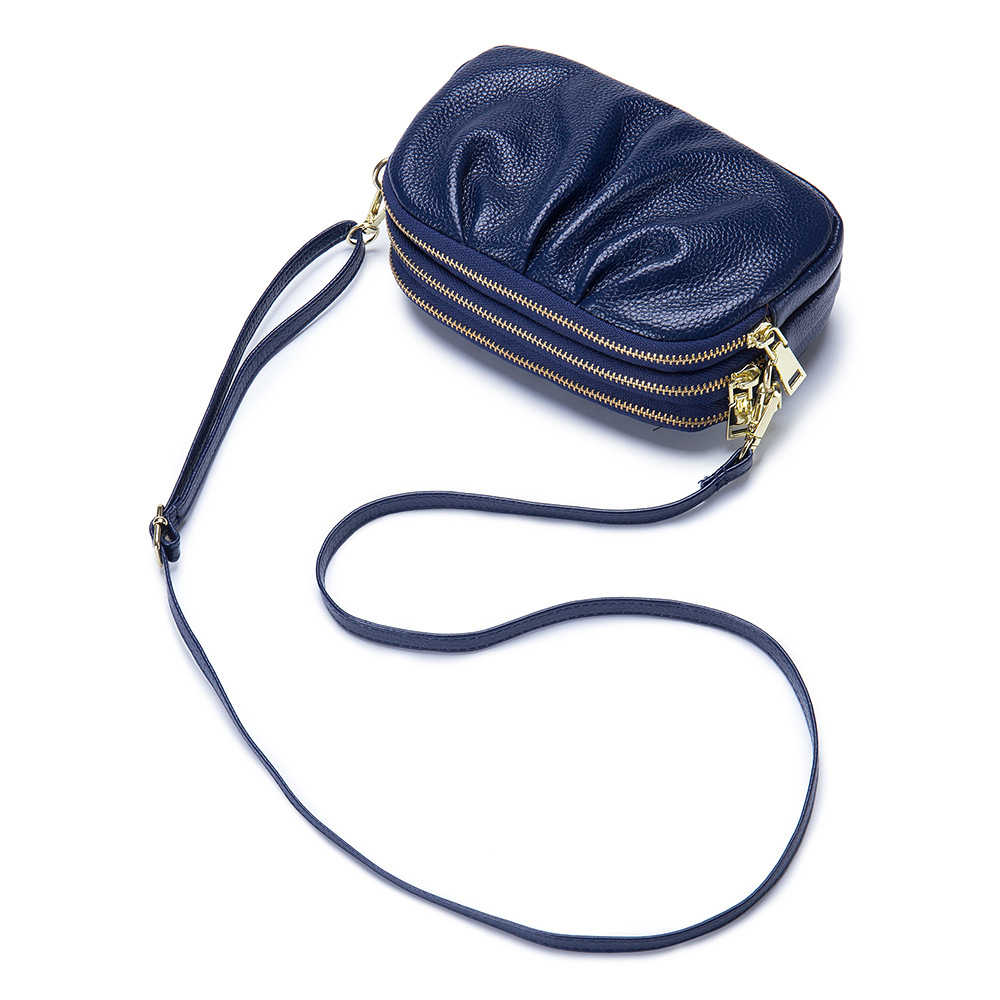 Solid Color Leather Mini Bag
