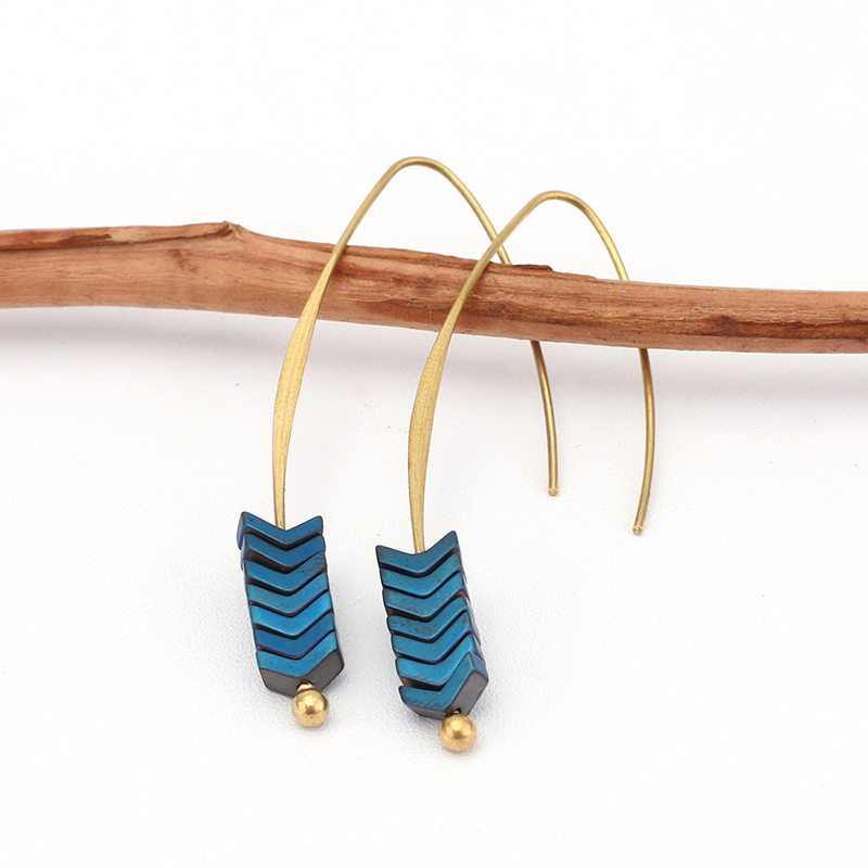 Arrow Pattern Dangle Earrings