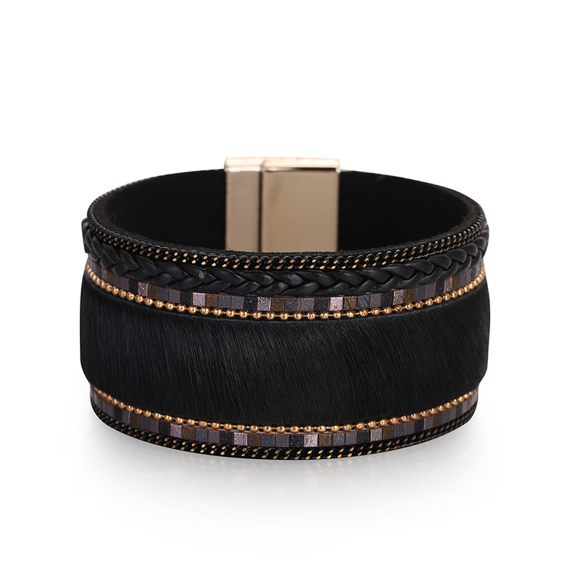 Faux Fur Magnetic Bracelet