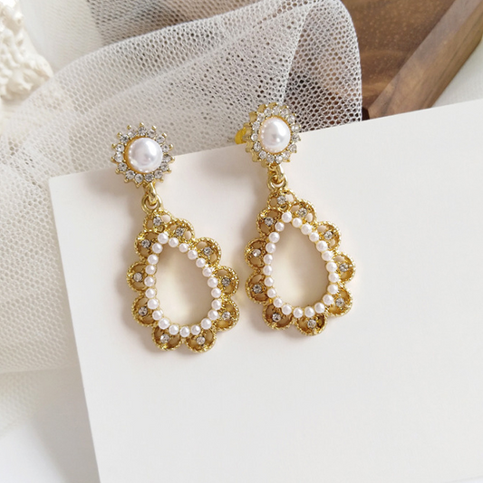 Imitation Pearl Drop Shaped Earrings