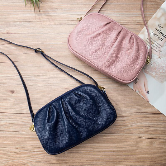 Solid Color Leather Mini Bag